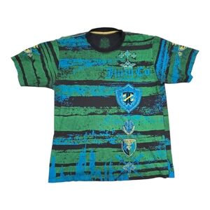 JINZU Distressed Y2k Streetwear T-shirt Mens Size L Grunge Skater 2000’s